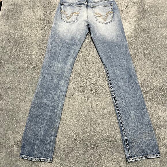 BKE Jeans Mens 30 (30x35) Jake Straight Thick Stitch Western Blue Denim Pant - Picture 4 of 11